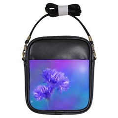 Purple Cornflower Floral  Girls Sling Bags by yoursparklingshop