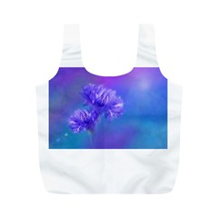 Purple Cornflower Floral  Full Print Recycle Bags (m)  by yoursparklingshop