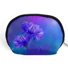 Purple Cornflower Floral  Accessory Pouches (medium)  by yoursparklingshop