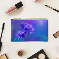 Purple Cornflower Floral  Cosmetic Bag (xs) by yoursparklingshop