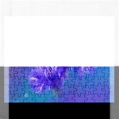 Flowers Cornflower Floral Chic Stylish Purple  Rectangular Jigsaw Puzzl by yoursparklingshop