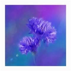 Flowers Cornflower Floral Chic Stylish Purple  Medium Glasses Cloth (2-side) by yoursparklingshop