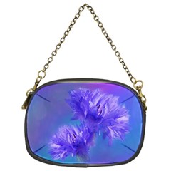 Flowers Cornflower Floral Chic Stylish Purple  Chain Purses (one Side)  by yoursparklingshop