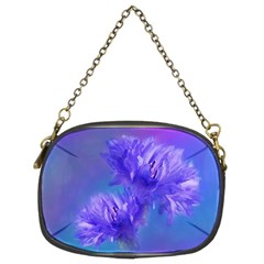 Flowers Cornflower Floral Chic Stylish Purple  Chain Purses (two Sides)  by yoursparklingshop