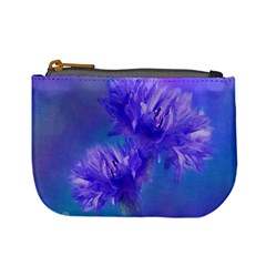 Flowers Cornflower Floral Chic Stylish Purple  Mini Coin Purses by yoursparklingshop