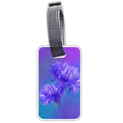 Flowers Cornflower Floral Chic Stylish Purple  Luggage Tags (one Side)  by yoursparklingshop