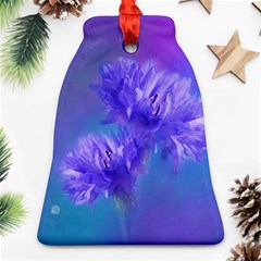 Flowers Cornflower Floral Chic Stylish Purple  Bell Ornament (2 Sides) by yoursparklingshop