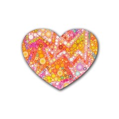 Sunshine Bubbles Heart Coaster (4 Pack)  by KirstenStar