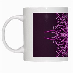 Pink Kaleidoscope Flower Mandala Art White Mugs by yoursparklingshop