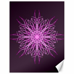 Pink Kaleidoscope Flower Mandala Art Canvas 12  X 16   by yoursparklingshop