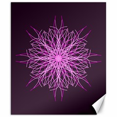 Pink Kaleidoscope Flower Mandala Art Canvas 20  X 24   by yoursparklingshop