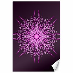 Pink Kaleidoscope Flower Mandala Art Canvas 20  X 30   by yoursparklingshop