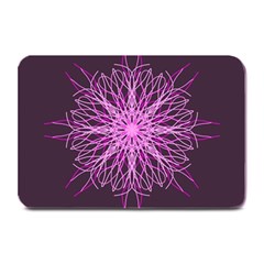 Pink Kaleidoscope Flower Mandala Art Plate Mats by yoursparklingshop