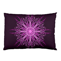 Pink Kaleidoscope Flower Mandala Art Pillow Case by yoursparklingshop