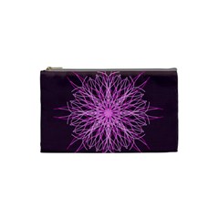 Pink Kaleidoscope Flower Mandala Art Cosmetic Bag (small)  by yoursparklingshop