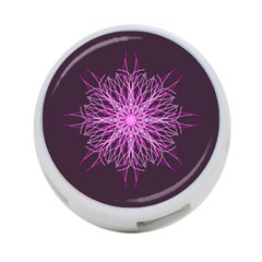 Pink Kaleidoscope Flower Mandala Art 4-port Usb Hub (one Side) by yoursparklingshop