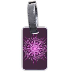 Pink Kaleidoscope Flower Mandala Art Luggage Tags (one Side)  by yoursparklingshop