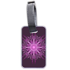 Pink Kaleidoscope Flower Mandala Art Luggage Tags (two Sides) by yoursparklingshop