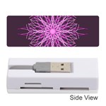 Pink Kaleidoscope Flower Mandala Art Memory Card Reader (Stick)  Front