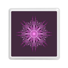 Pink Kaleidoscope Flower Mandala Art Memory Card Reader (square)  by yoursparklingshop