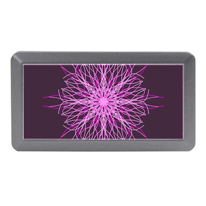 Pink Kaleidoscope Flower Mandala Art Memory Card Reader (Mini)