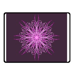 Pink Kaleidoscope Flower Mandala Art Double Sided Fleece Blanket (small)  by yoursparklingshop