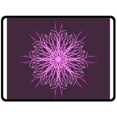 Pink Kaleidoscope Flower Mandala Art Double Sided Fleece Blanket (large)  by yoursparklingshop