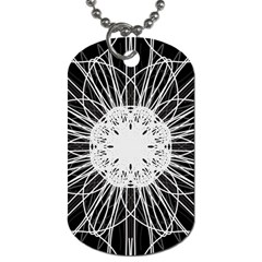 Black And White Flower Mandala Art Kaleidoscope Dog Tag (two Sides) by yoursparklingshop