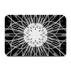 Black And White Flower Mandala Art Kaleidoscope Plate Mats by yoursparklingshop