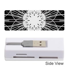 Black And White Flower Mandala Art Kaleidoscope Memory Card Reader (stick)  by yoursparklingshop