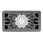 Black And White Flower Mandala Art Kaleidoscope Memory Card Reader (Mini) Front