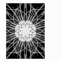 Black And White Flower Mandala Art Kaleidoscope Small Garden Flag (two Sides) by yoursparklingshop