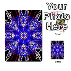 Kaleidoscope Flower Mandala Art Black White Red Blue Playing Cards 54 Designs  by yoursparklingshop