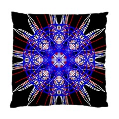 Kaleidoscope Flower Mandala Art Black White Red Blue Standard Cushion Case (one Side) by yoursparklingshop