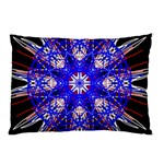 Kaleidoscope Flower Mandala Art Black White Red Blue Pillow Case (Two Sides) Front