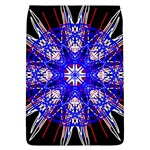 Kaleidoscope Flower Mandala Art Black White Red Blue Flap Covers (L)  Front