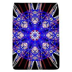 Kaleidoscope Flower Mandala Art Black White Red Blue Flap Covers (s)  by yoursparklingshop