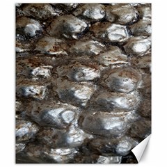 Festive Silver Metallic Abstract Art Canvas 20  X 24   by yoursparklingshop