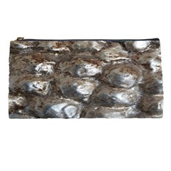 Festive Silver Metallic Abstract Art Pencil Cases by yoursparklingshop