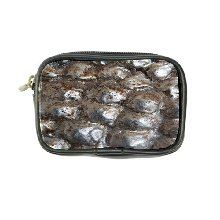 Festive Silver Metallic Abstract Art Coin Purse