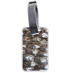 Festive Silver Metallic Abstract Art Luggage Tags (two Sides)