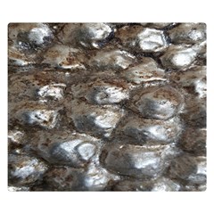 Festive Silver Metallic Abstract Art Double Sided Flano Blanket (small)  by yoursparklingshop