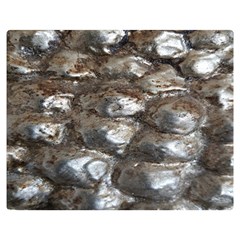 Festive Silver Metallic Abstract Art Double Sided Flano Blanket (medium)  by yoursparklingshop