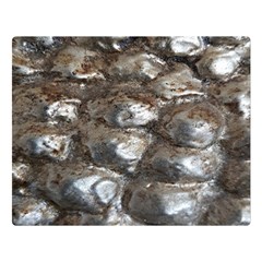 Festive Silver Metallic Abstract Art Double Sided Flano Blanket (large)  by yoursparklingshop