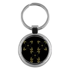 Festive Black Golden Lights  Key Chains (round)  by yoursparklingshop