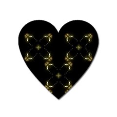 Festive Black Golden Lights  Heart Magnet by yoursparklingshop