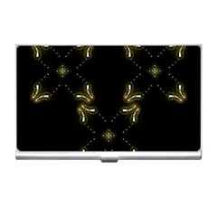 Festive Black Golden Lights  Business Card Holders by yoursparklingshop