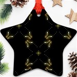 Festive Black Golden Lights  Star Ornament (Two Sides)  Front