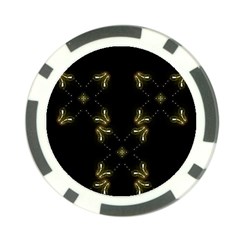 Festive Black Golden Lights  Poker Chip Card Guards by yoursparklingshop