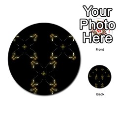 Festive Black Golden Lights  Multi-purpose Cards (round)  by yoursparklingshop